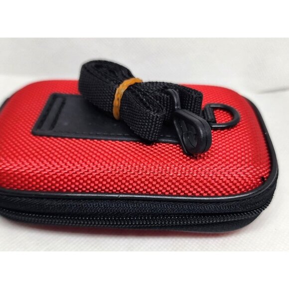 Durable Red Camera Bag/Wallet with Belt Clip and Hand Bracelet - Hard Shell - Picture 6 of 16